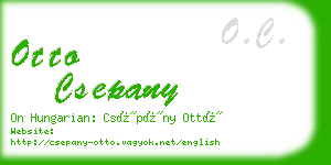 otto csepany business card